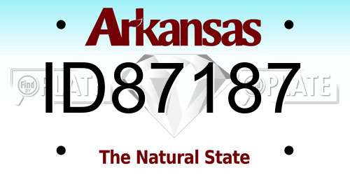 ID87187 Arkansas License Plate