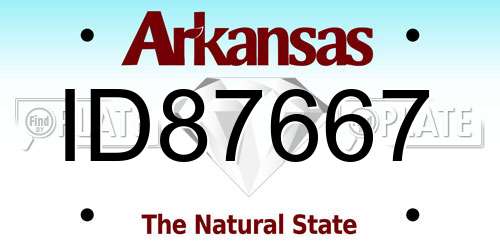 ID87667 Arkansas License Plate