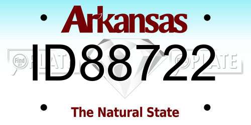 ID88722 Arkansas License Plate