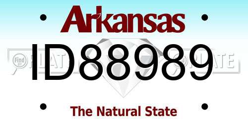 ID88989 Arkansas License Plate