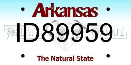 ID89959 Arkansas License Plate