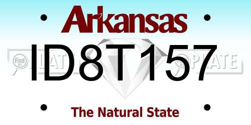 ID8T157 Arkansas License Plate