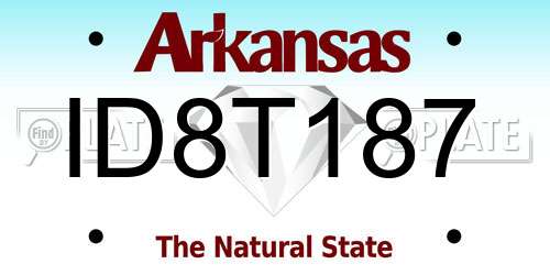 ID8T187 Arkansas License Plate