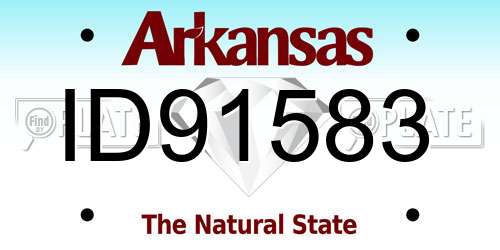 ID91583 Arkansas License Plate