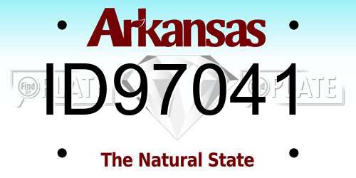 ID97041 Arkansas License Plate