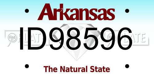 ID98596 Arkansas License Plate