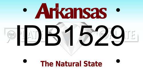 IDB1529 Arkansas License Plate