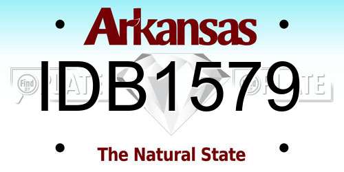 IDB1579 Arkansas License Plate