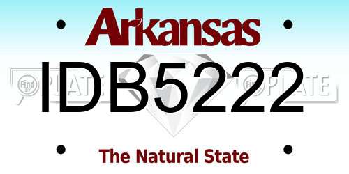 IDB5222 Arkansas License Plate