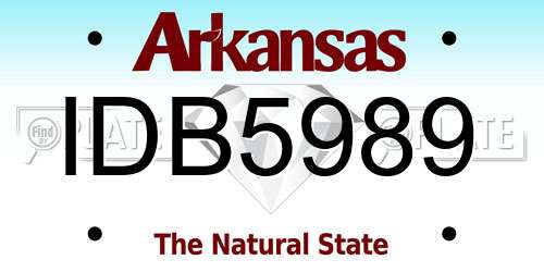 IDB5989 Arkansas License Plate