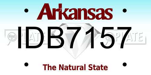 IDB7157 Arkansas License Plate