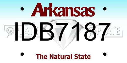 IDB7187 Arkansas License Plate
