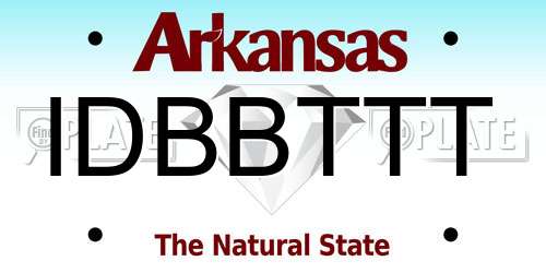 IDBBTTT Arkansas License Plate
