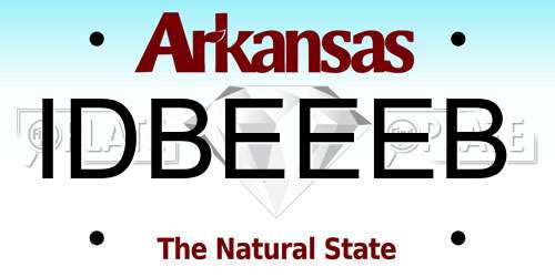 IDBEEEB Arkansas License Plate