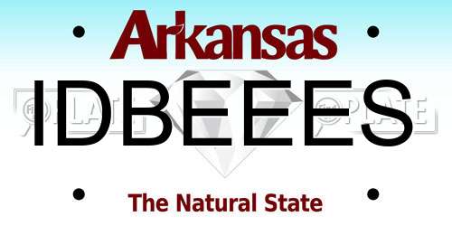 IDBEEES Arkansas License Plate