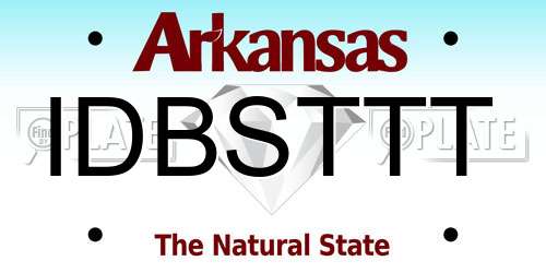 IDBSTTT Arkansas License Plate
