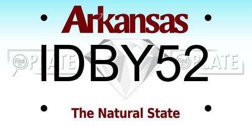 IDBY52 Arkansas License Plate