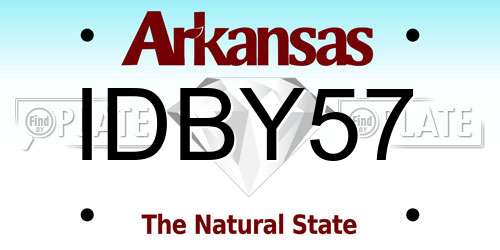 IDBY57 Arkansas License Plate