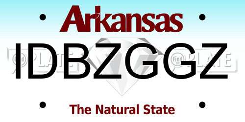 IDBZGGZ Arkansas License Plate