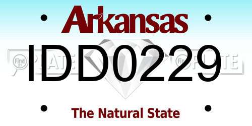 IDD0229 Arkansas License Plate