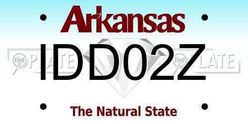 IDD02Z Arkansas License Plate