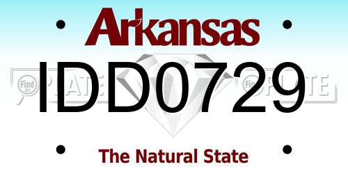 IDD0729 Arkansas License Plate