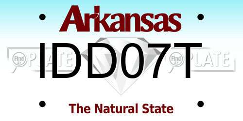 IDD07T Arkansas License Plate