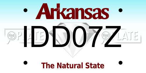 IDD07Z Arkansas License Plate