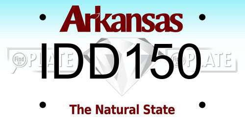 IDD150 Arkansas License Plate