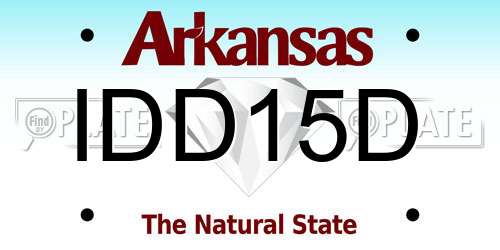 IDD15D Arkansas License Plate