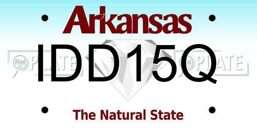 IDD15Q Arkansas License Plate