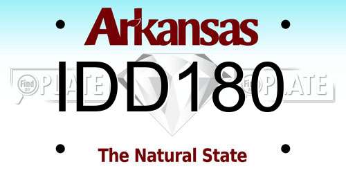 IDD180 Arkansas License Plate