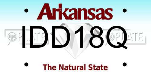 IDD18Q Arkansas License Plate