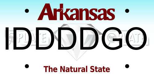 IDDDDGO Arkansas License Plate