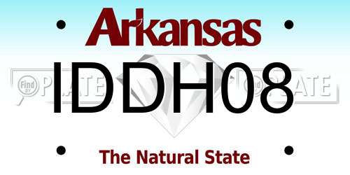 IDDH08 Arkansas License Plate