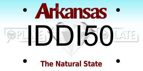 IDDI50 Arkansas License Plate