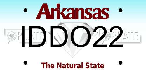 IDDO22 Arkansas License Plate
