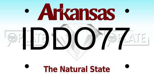 IDDO77 Arkansas License Plate