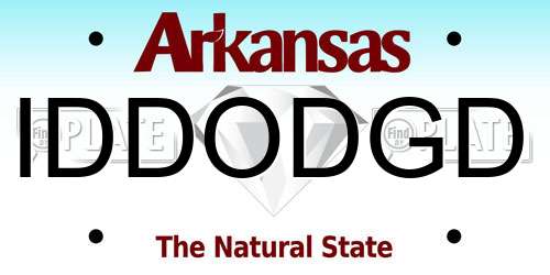 IDDODGD Arkansas License Plate