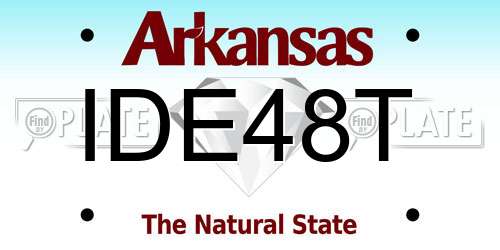 IDE48T Arkansas License Plate