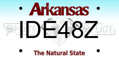 IDE48Z Arkansas License Plate