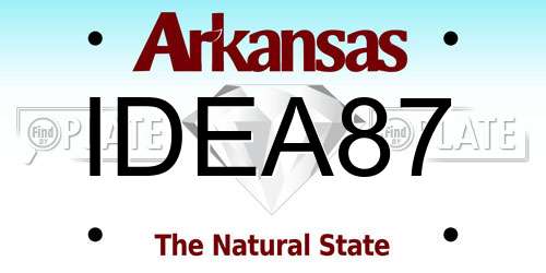 IDEA87 Arkansas License Plate