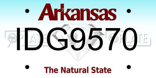IDG9570 Arkansas License Plate