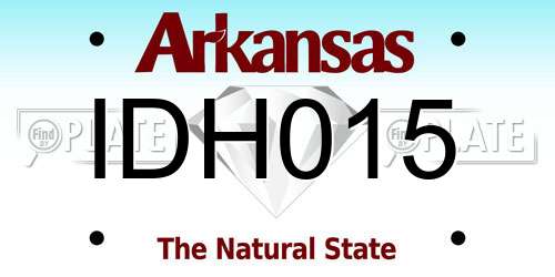 IDH015 Arkansas License Plate