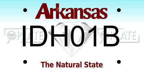 IDH01B Arkansas License Plate