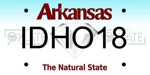 IDHO18 Arkansas License Plate