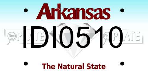 IDI0510 Arkansas License Plate