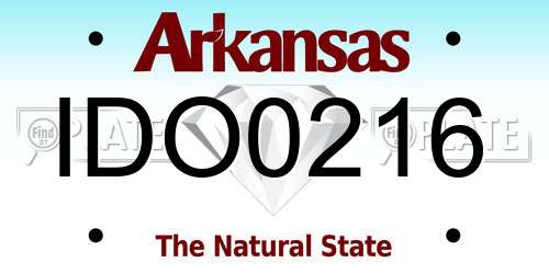 IDO0216 Arkansas License Plate