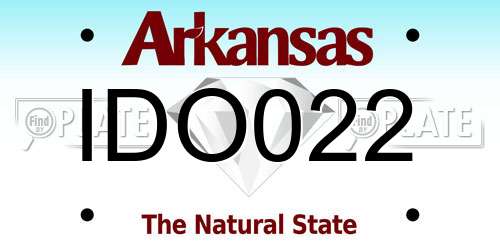 IDO022 Arkansas License Plate