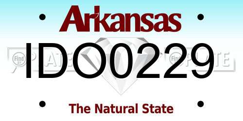 IDO0229 Arkansas License Plate